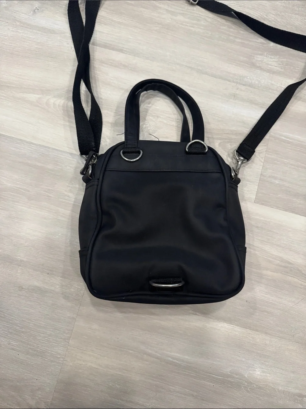 lei Black Compact Crossbody Bag with Front Organizer